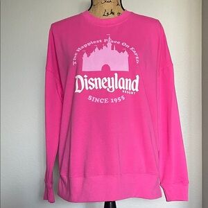 Disney Vibrant Pink Disneyland Sweatshirt